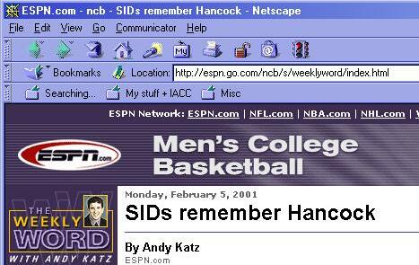 SIDs remember Hancock